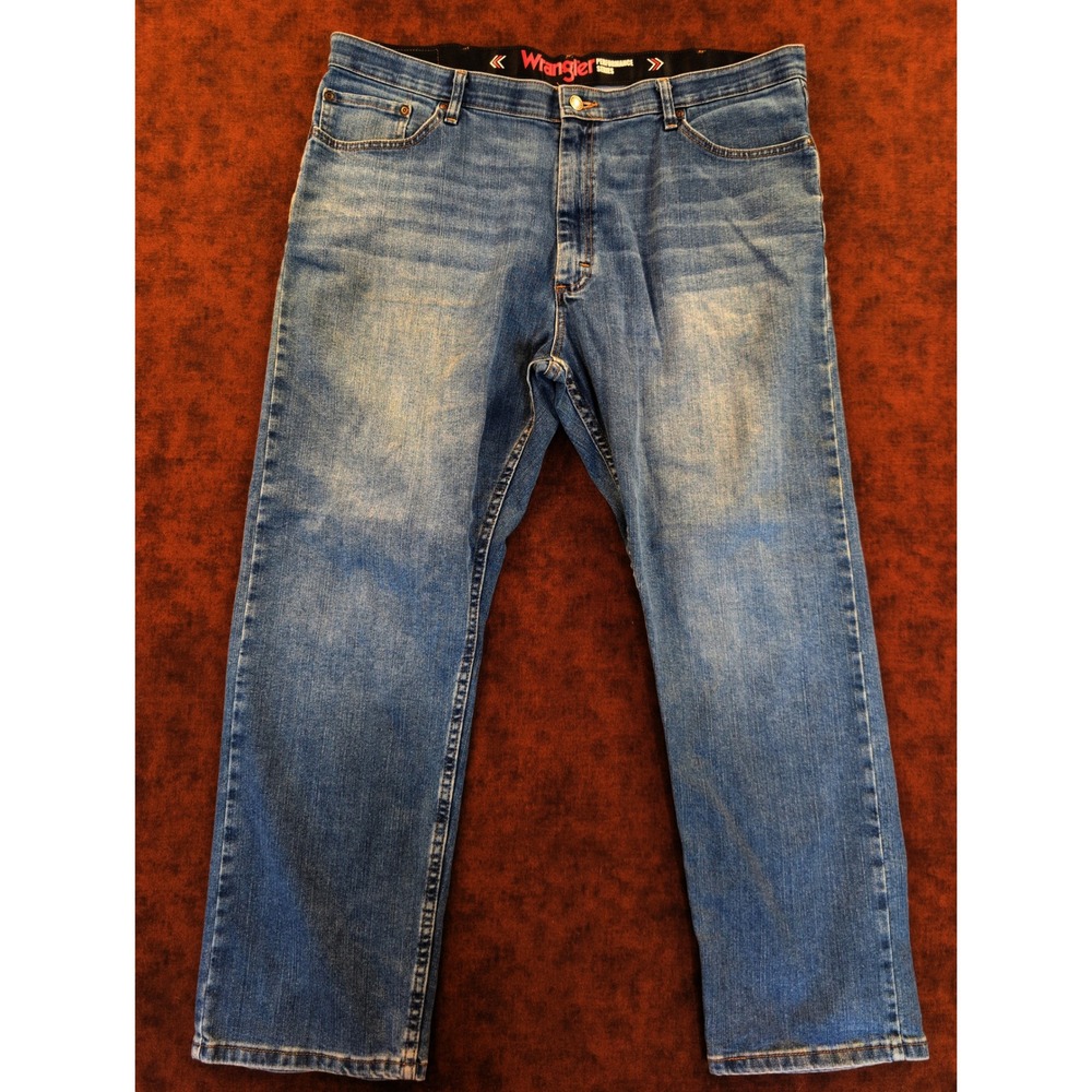 Wrangler Performance Series Flex Waist Straight Leg Jeans 40x29 Blue 1096CHWLX